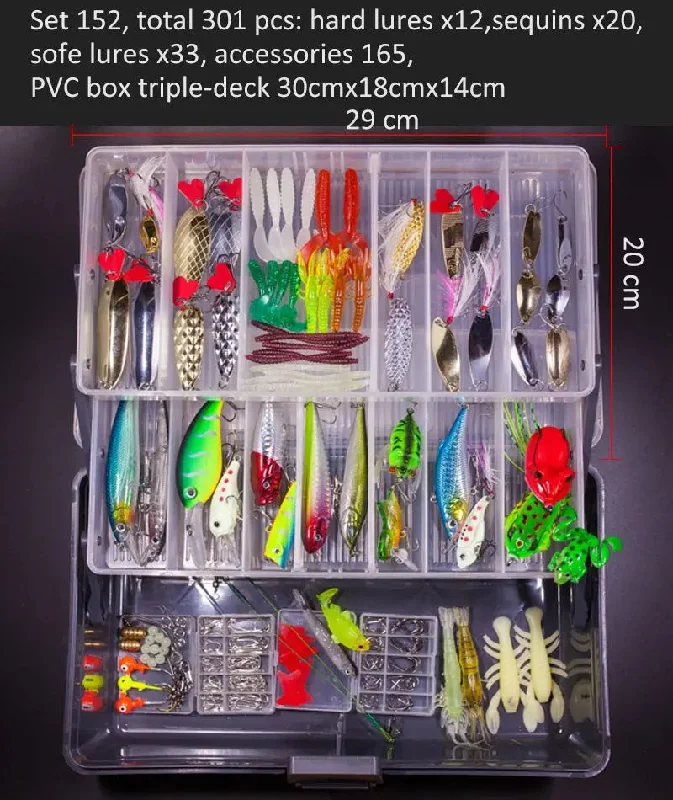 Jumbo Assorted Artificial Fishing Lure Set