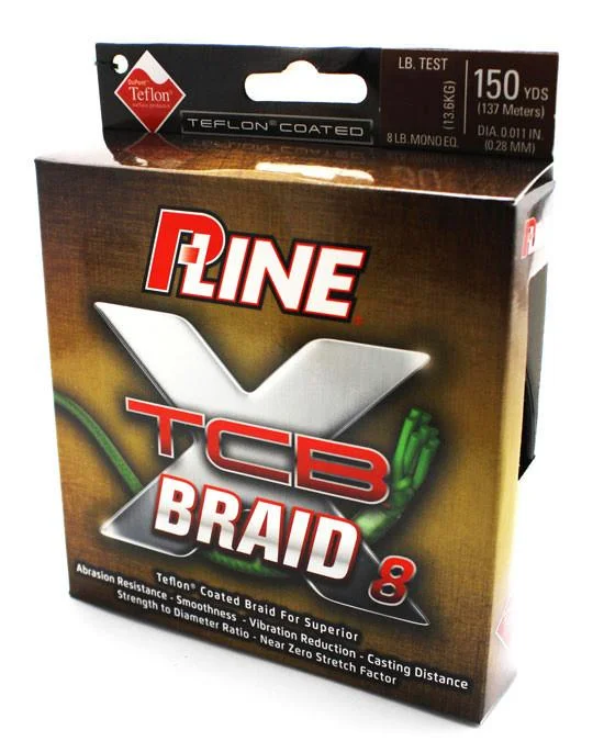 P-Line Teflon Coated 8 Carrier Braid (XTCB-8) 150 Yards Green