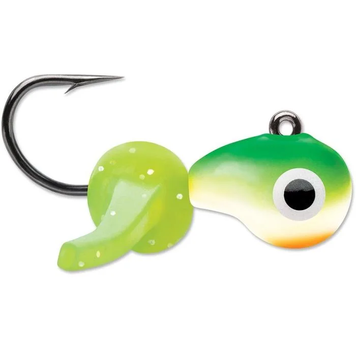 VMC Tungsten Mustache Jig 1/16 Oz Qty 2 Green Orange Glow