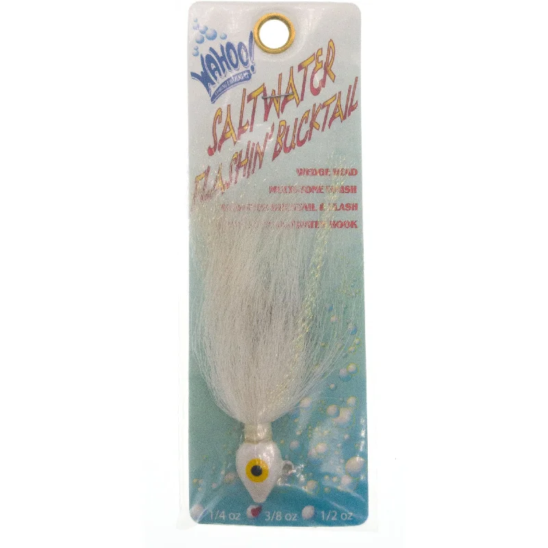 Wahoo Saltwater Flashin' Bucktail 3/8 Oz White Qty 1