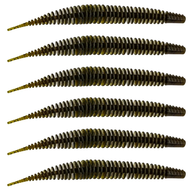 THKFISH 6pcs Soft Plastic Fishing Worms Lures for Bass