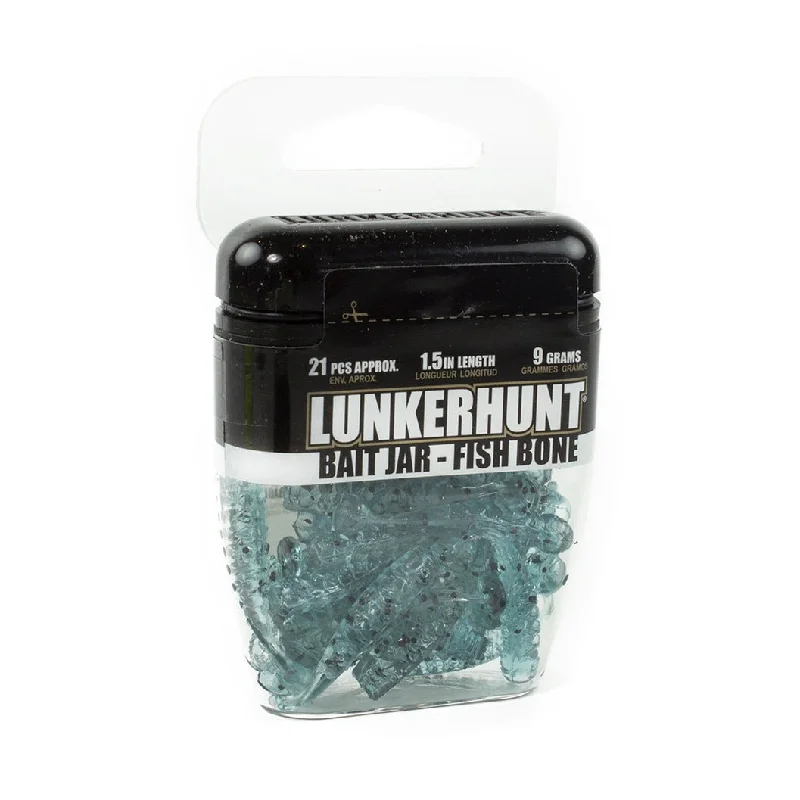 Lunkerhunt Bait Jar Fish Bone 1.5" Qty 21 Fast Fish