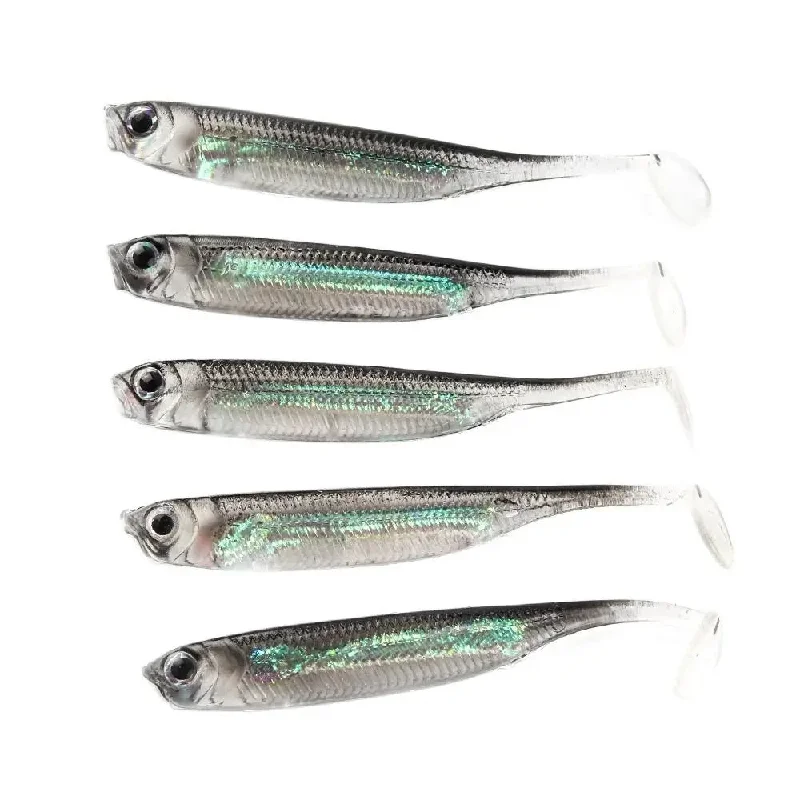 5Pcs T Tail Artificial Minnow Fishing Lures