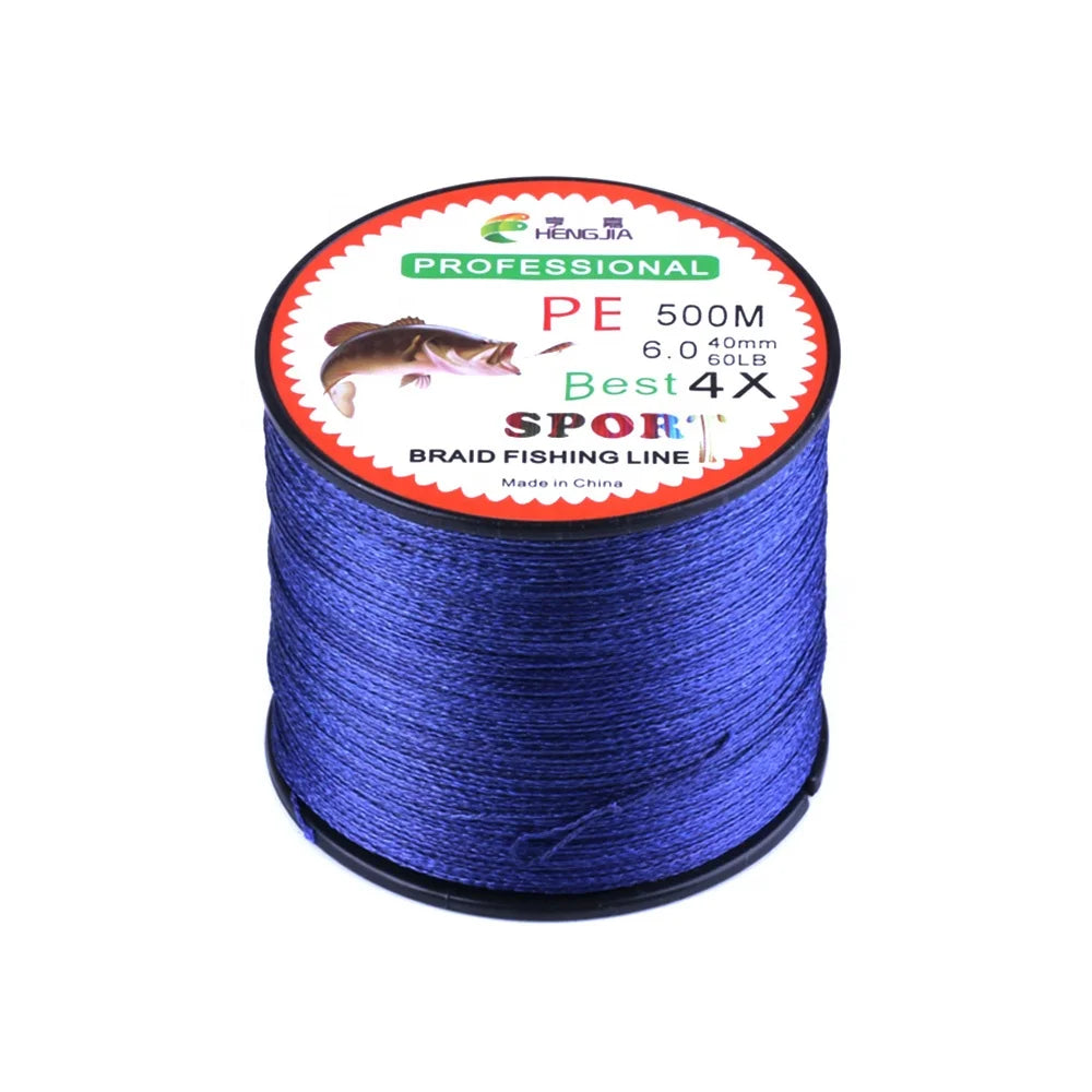 Lureswholesale® 4 strands 500 meters PE braided Blue fishing line