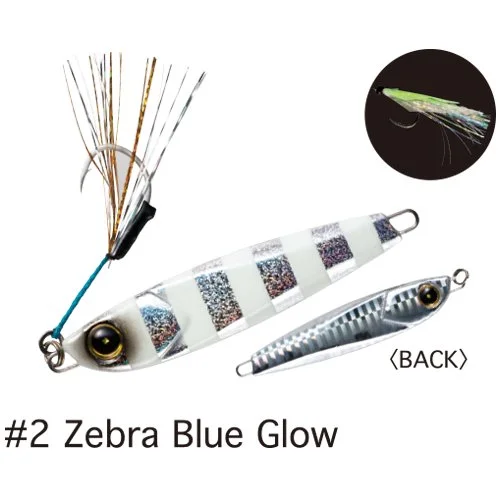 Hayabusa Jigging Sabiki 60g #2 Zebra Blue Glow Qty 1