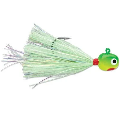 VMC Hot Skirt Glow Jig #2/0 Hook 1/4 Oz Chartreuse Lime Qty 2