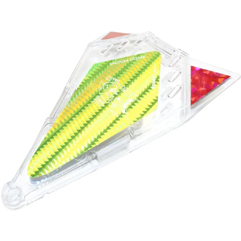 Mack's Lure Scent Flash Tri Flasher Clear UV Silver Chartreuse/Silver Pink Qty 1