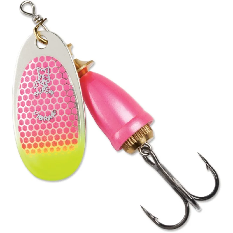 Blue Fox Classic Vibrax Pink Scale Chartreuse Tip UV