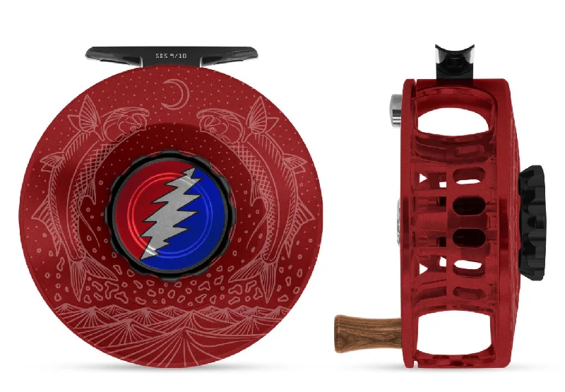 Solid: Satin Red - Grateful Dead Lightning Bolt - Underwood Moondance