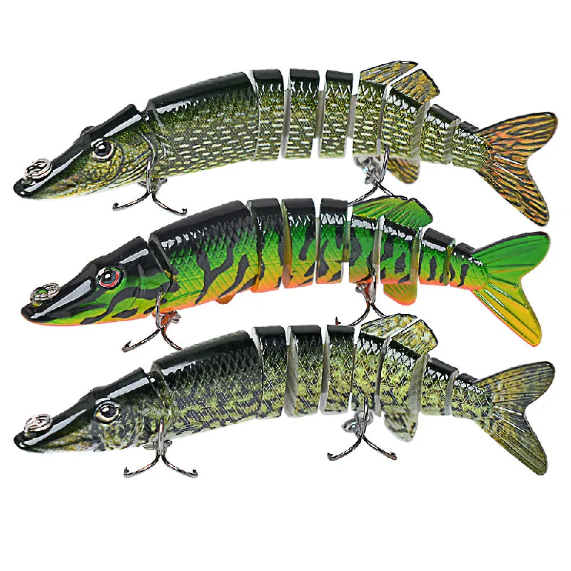 3Pcs Multi Jointed Swimbaits Wobbler Crankbait Slow Sinking Swimming Lures