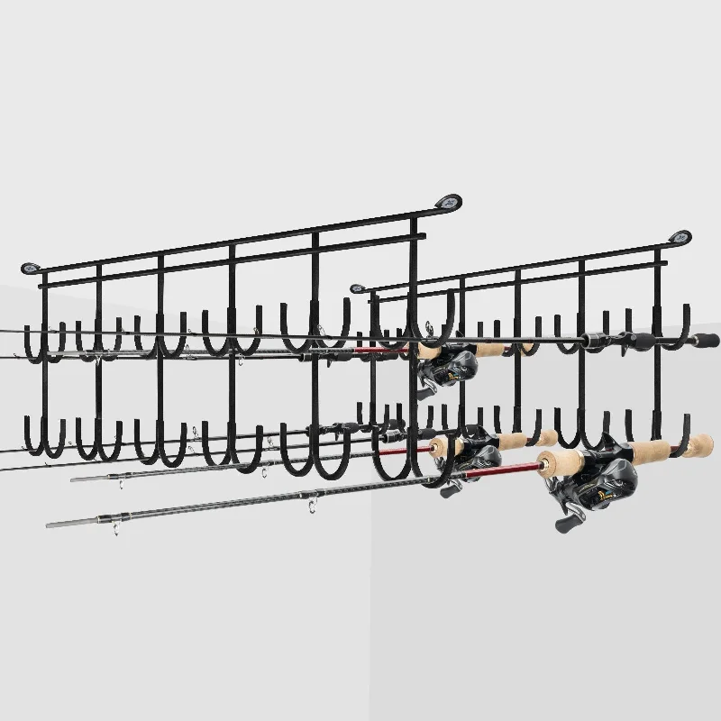 THKFISH Ceiling Mount Fishing Rod Racks - Hold 24 Rods