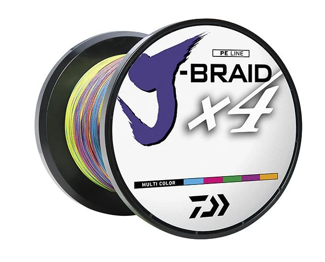 Daiwa J-Braid x4 Braided Line 550 Yards Multi-Color