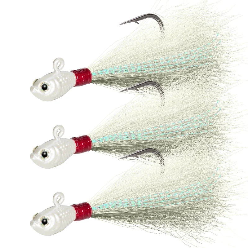 Dr.Fish 3pcs Bucktail Jigs 1/2oz-2oz