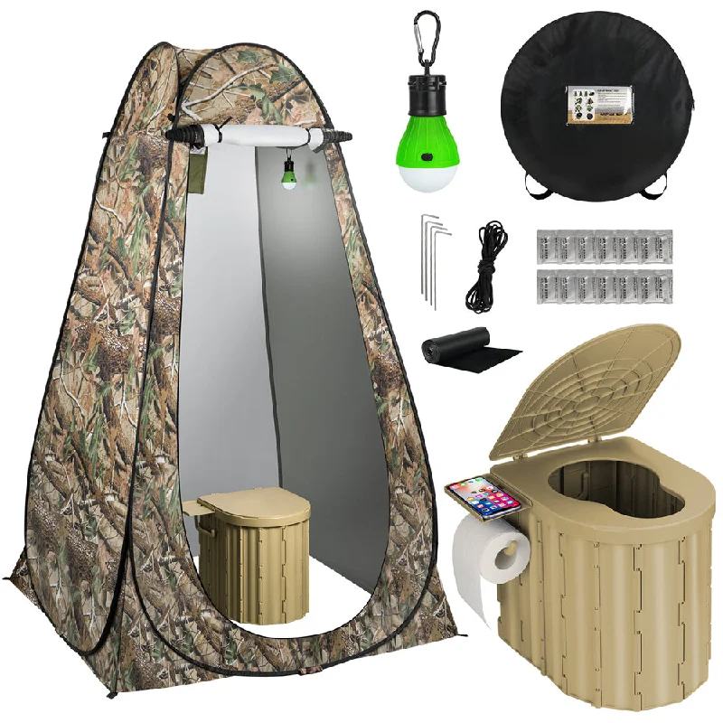 THKFISH Portable Toilet with Privacy Tent For Outdoor Camping