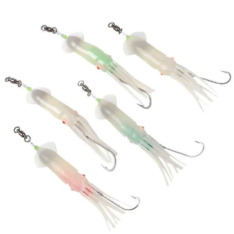 Dr.Fish Saltwater Trolling Squid LED Fishing Lures 6in