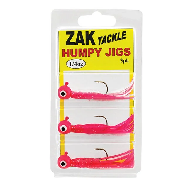 Zak Tackle Humpy Jig Kit 1/4 Oz Pink Qty 3