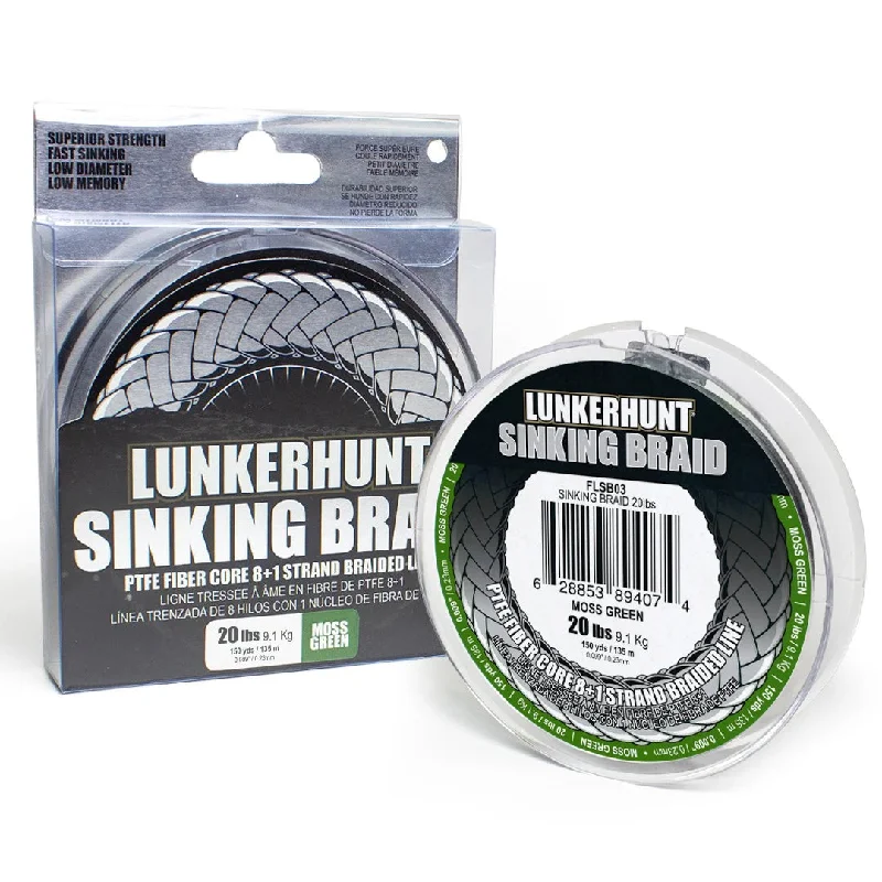 Lunkerhunt Sinking Braid Moss Green 150 Yards