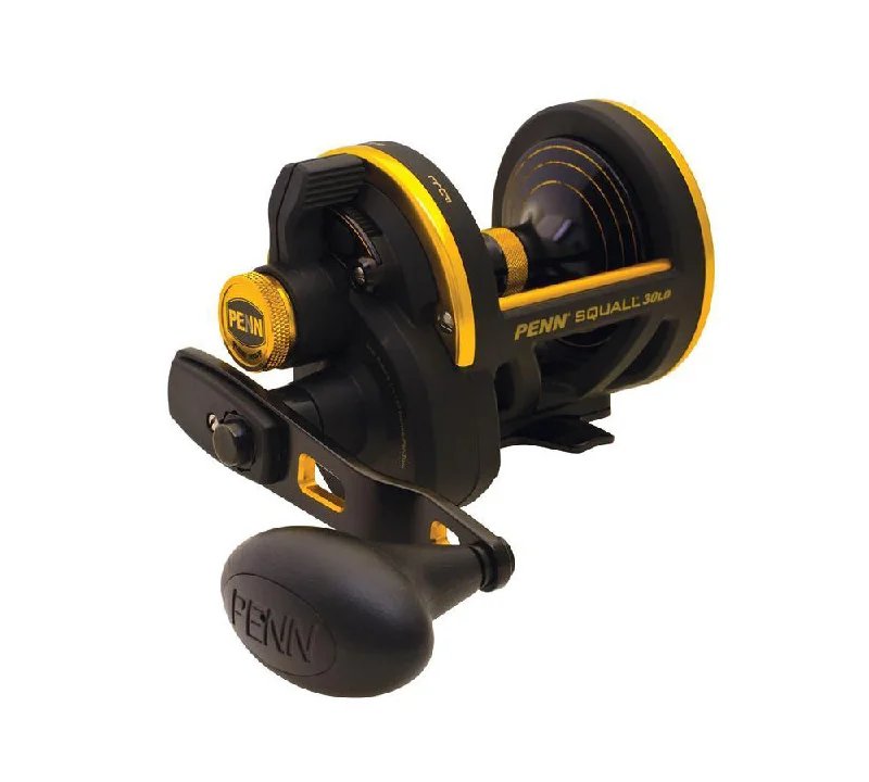 Penn SQL50LD Squall Lever Drag Conventional Reel, RH, Black Gold