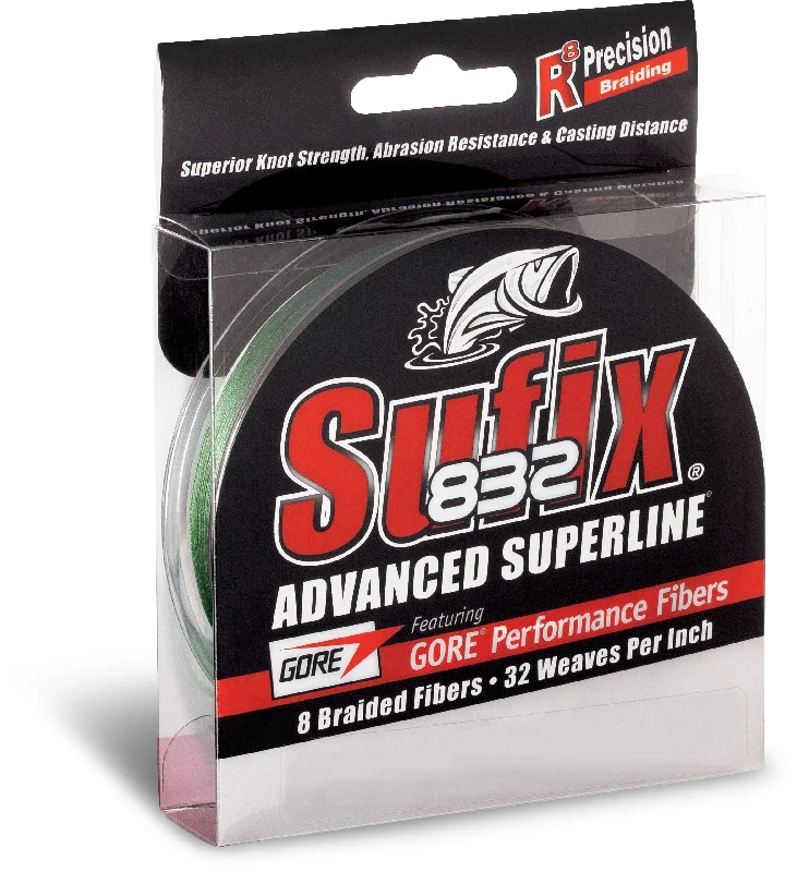 Sufix 832 Advanced Superline Braid Lo-Vis Green Braided Line 150 Yards